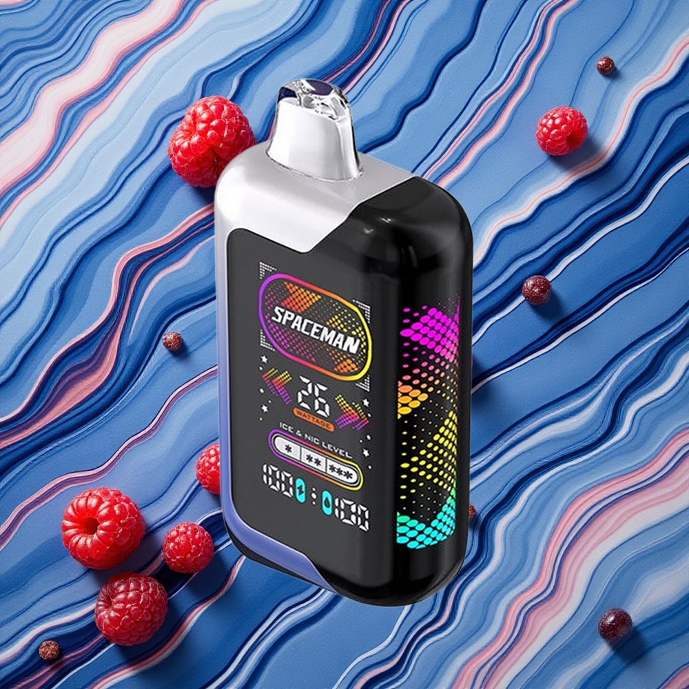 Zilā Aveņu Ledus SMOK SPACEMAN SP40000 Izmetamā Veipa ar 40000 Ievilkumiem un 20ml eŠķidruma Ietilpību