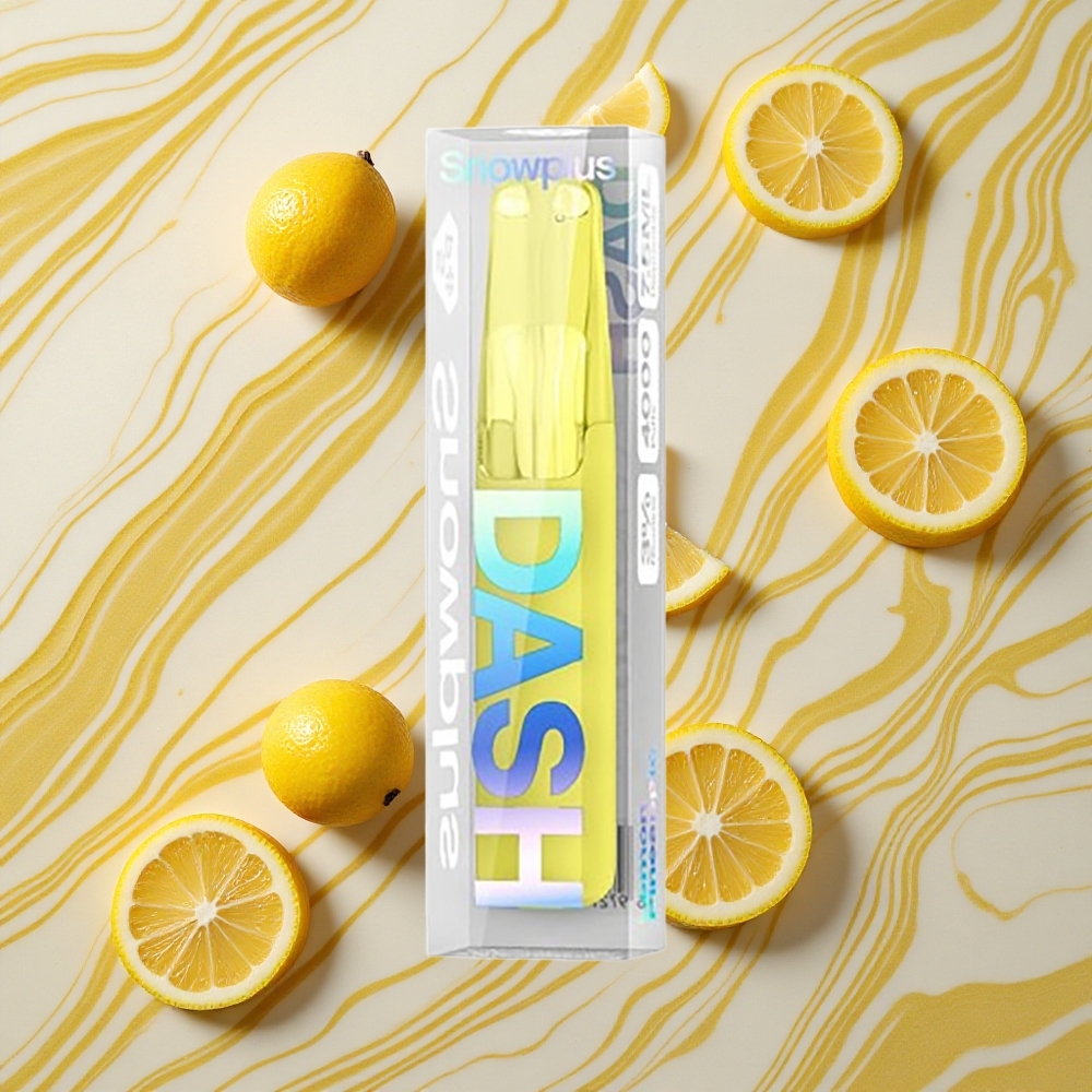 Citronu-Ananāsu Snowplus Dash 4000 Puffs Disposable Device ar Keramikas Atomizeru un 530 mAh Akumulatoru
