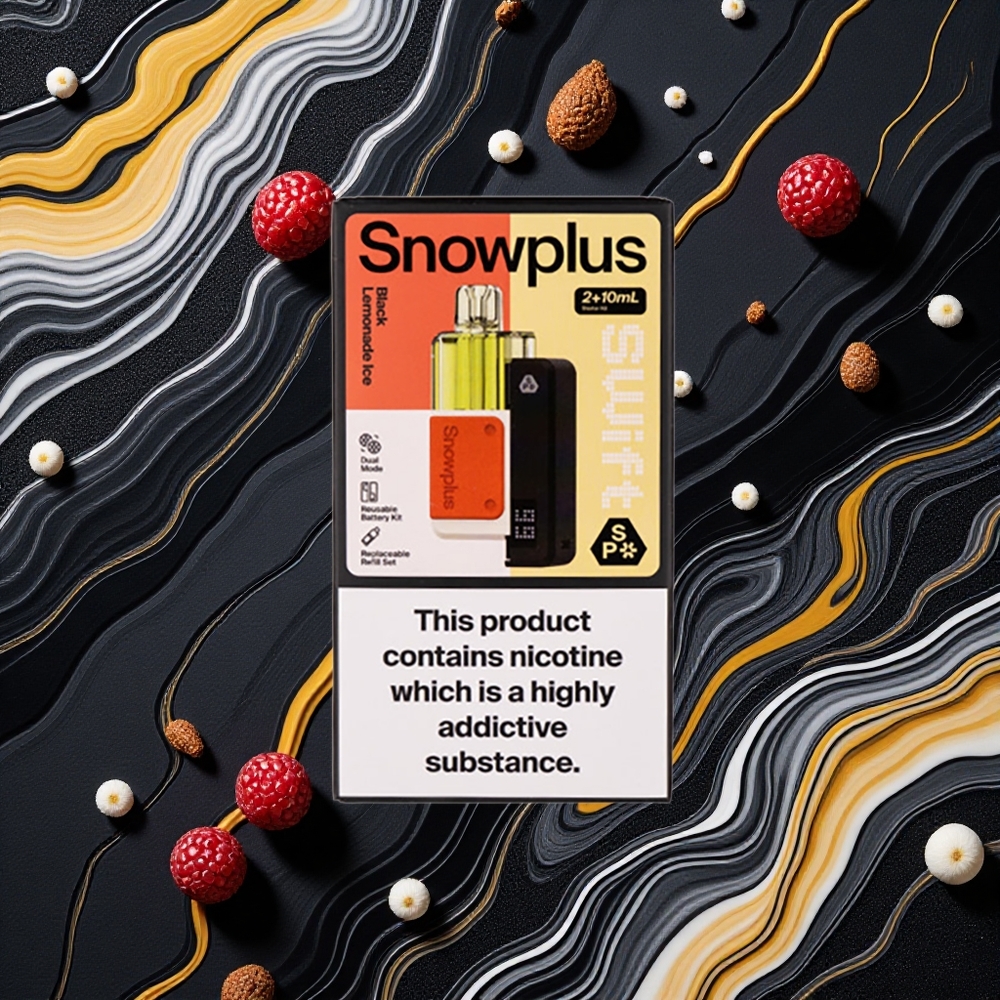 Melnais Citronādes Ledus Snowplus Swift 5000 Puffs Priekšpildīts Podu Komplekts ar 1000 mAh Akumulatoru
