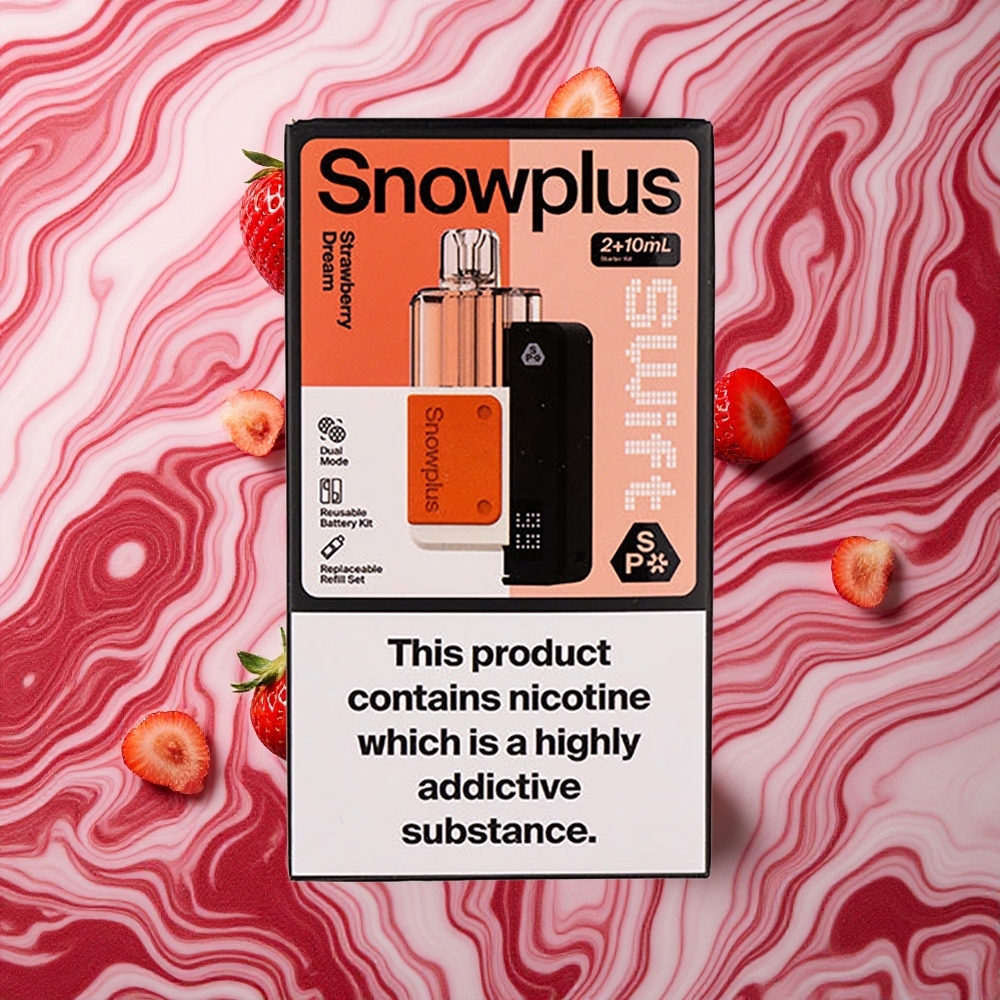 Zemeņu Sapņu Snowplus Swift 5000 Puffs Priekšpildīta Podu Ierīce ar 1000 mAh Akumulatoru un 2+10 ml E-sķidruma Tilpumu