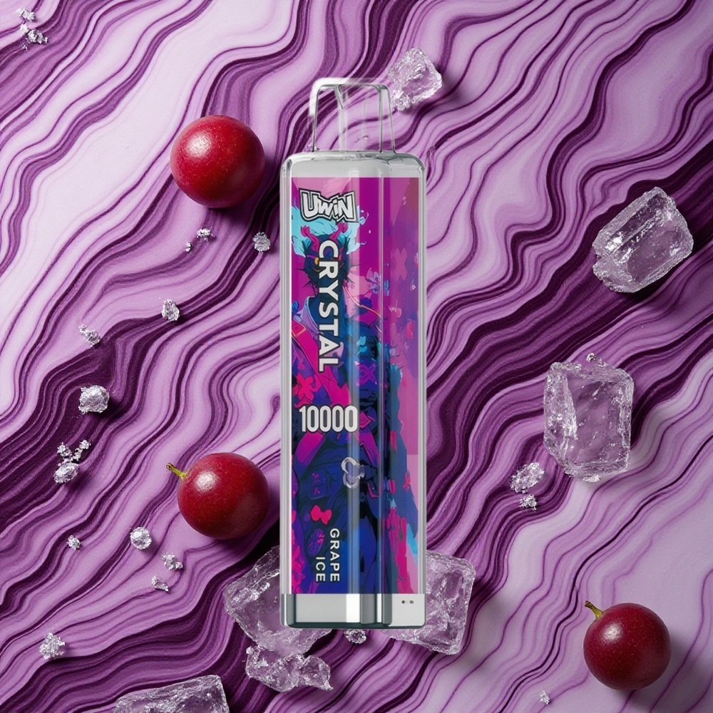 Vīnogu Ledus UWIN Crystal 10000 Puffs Vienreizlietojamais Vape ar RGB apgaismojumu un 18ml e-šķidruma ietilpību