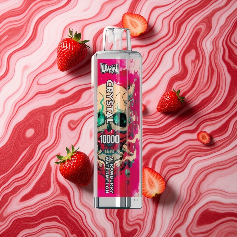 Zemeņu Arbūzs UWIN Crystal 10000 Puffs Vienreizlietojamais Vape Nikotīna stiprums: 0%, 2%, 3%, 5%