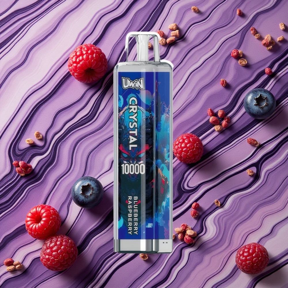 Zemenu-Aveņu UWIN Crystal 10 000 piepildīšanas RGB gaismas, 18ml e-kvids, Type-C ātrās uzlādes