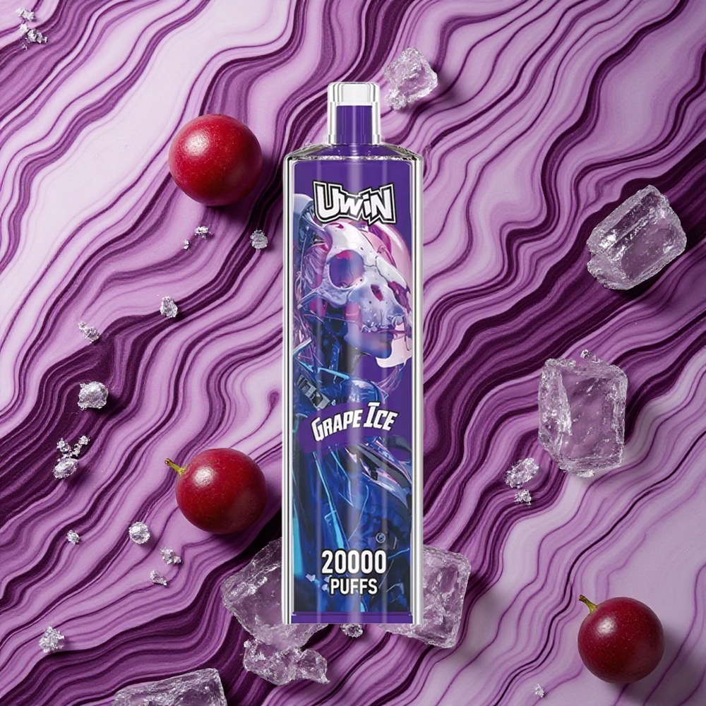 Vīnogu Ledus Uwin Shisha Hookah Crystal 20000 Pūfi 22ml ietilpība 650 mAh akumulators