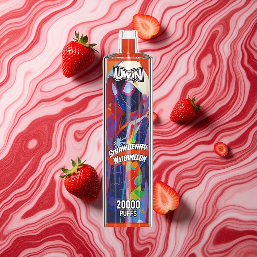 Zemeņu Arbūzs Uwin Shisha Hookah Crystal 20000 Puffs 22ml tilpums, 650 mAh baterija
