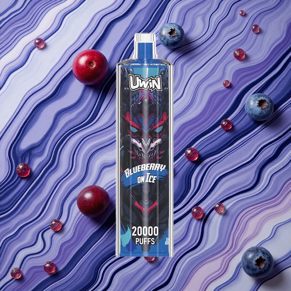 Zemeņu Ledā Uwin Shisha Hookah Crystal 20000 Ievilkti 22ml