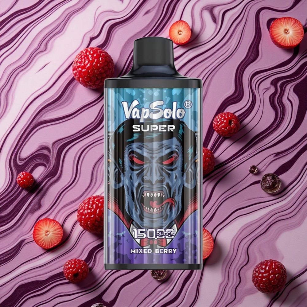 Jauktu ogu Vapsolo Super 15000 Puffs Izmērījamie e-cigaretes 40ml e šķidrums 850mAh baterija
