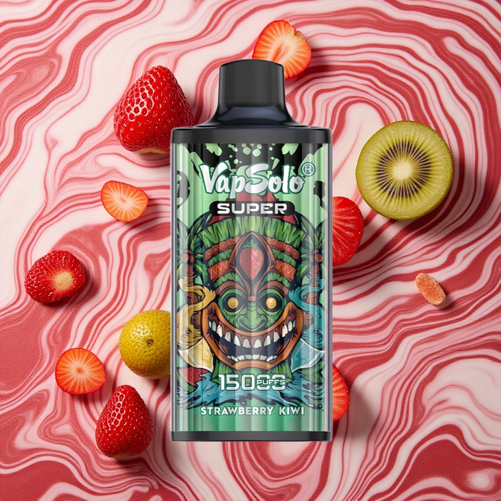 Zemeņu-Kivi Vapsolo Super 15000 Puffs Vienreizlietojamais Vape 40ml E-Liquids 850mah Battery