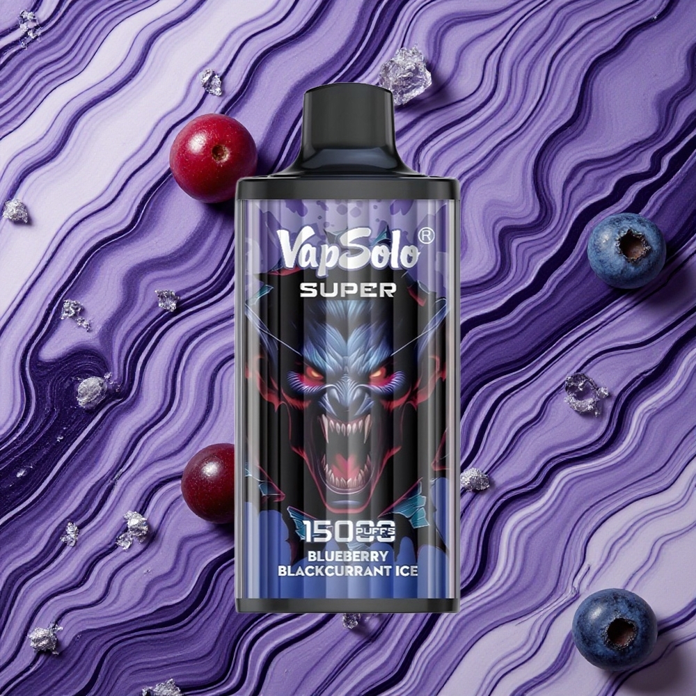 Zemenes-Mellenes Ledus Vapsolo Super 15000 Piepildīšanas E-šķidrums: 40ml, Nikotīna stiprums: 20 mg/ml, 50 mg/ml
