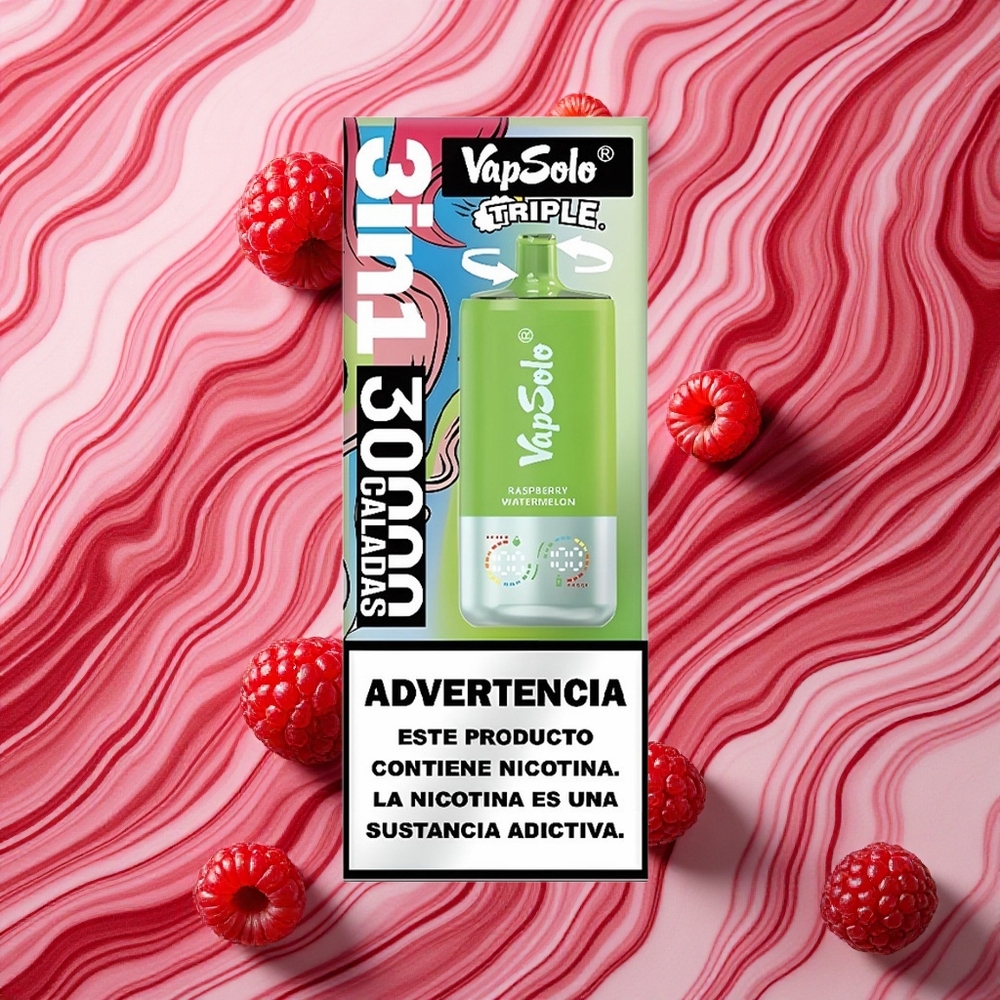 Aveņu Arbūzu VapSolo Triple 30000 Puffs Izmērījams Iztvaikošanas ierīces 40ml E-Liq
