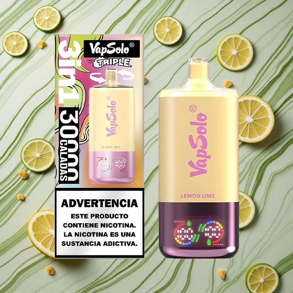 Citrons un laima garša Vapsolo Triple 30000 piepūšanas E-šķidrums: 40ml, Nikotīna stiprums: 20 mg/ml, 50 mg/ml