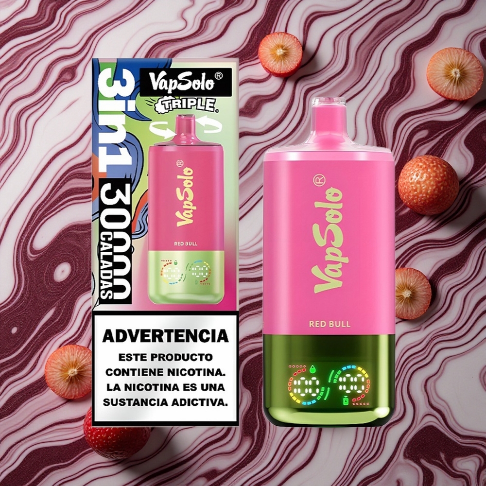 Sarkanā vērša garšas VapSolo Triple 30000 Puffs pūri 40ml e-šķidruma 20 mg/ml,50 mg/ml nikotīna stiprums