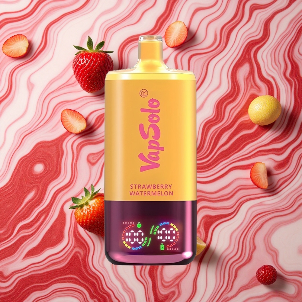 Zemeņu Arbūzs & Citronu Persiku VapSolo Triple 30000 Puffs Izkliedējamais Veips 40ml E-Liquids
