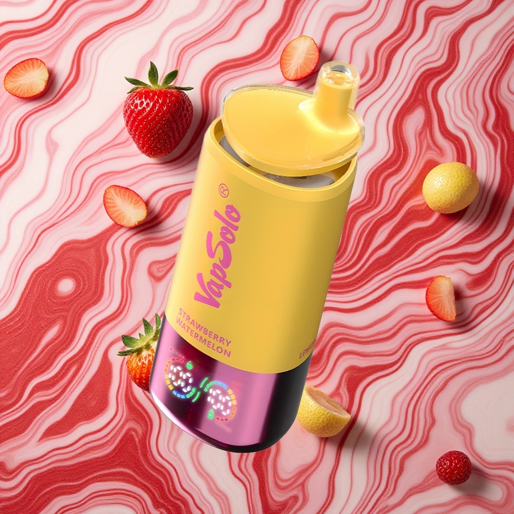 Zemeņu Arbūzs & Citronu Persiku VapSolo Triple 30000 Puffs Izkliedējamais Veips 40ml E-Liquids