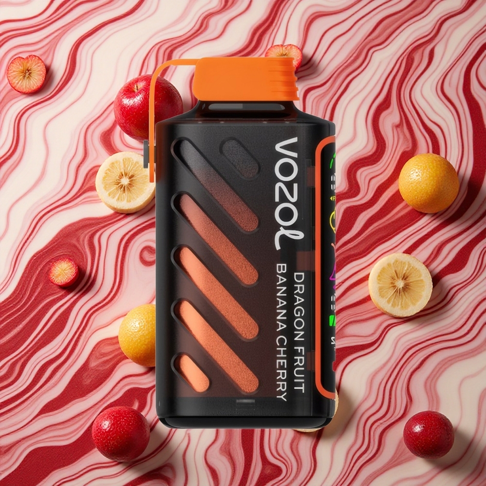 Dragon Fruit Banāns Ķirsis VOZOL Gear Power 20000 Puffs Vienreizlietojamais Vape ar S.i.L.C. Tech un 20mL iepildīta e-gaze