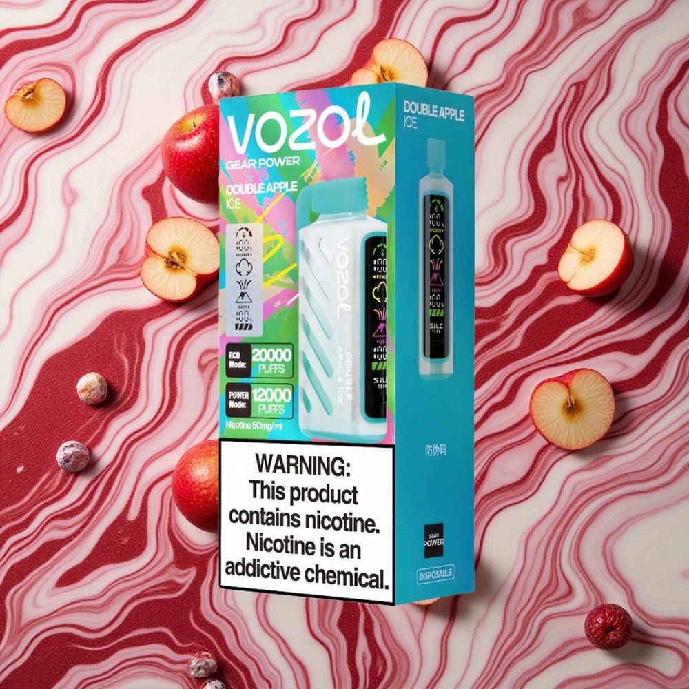 Dubultā Ābolu Ledus VOZOL Gear Power 20000 Puffs Vienreizlietojamais Vape Nikotīna Stiprums: 5%(50mg)