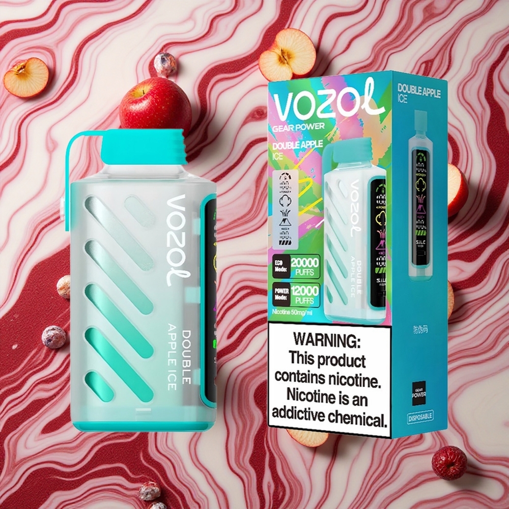 Dubultā Ābolu Ledus VOZOL Gear Power 20000 Puffs Vienreizlietojamais Vape Nikotīna Stiprums: 5%(50mg)