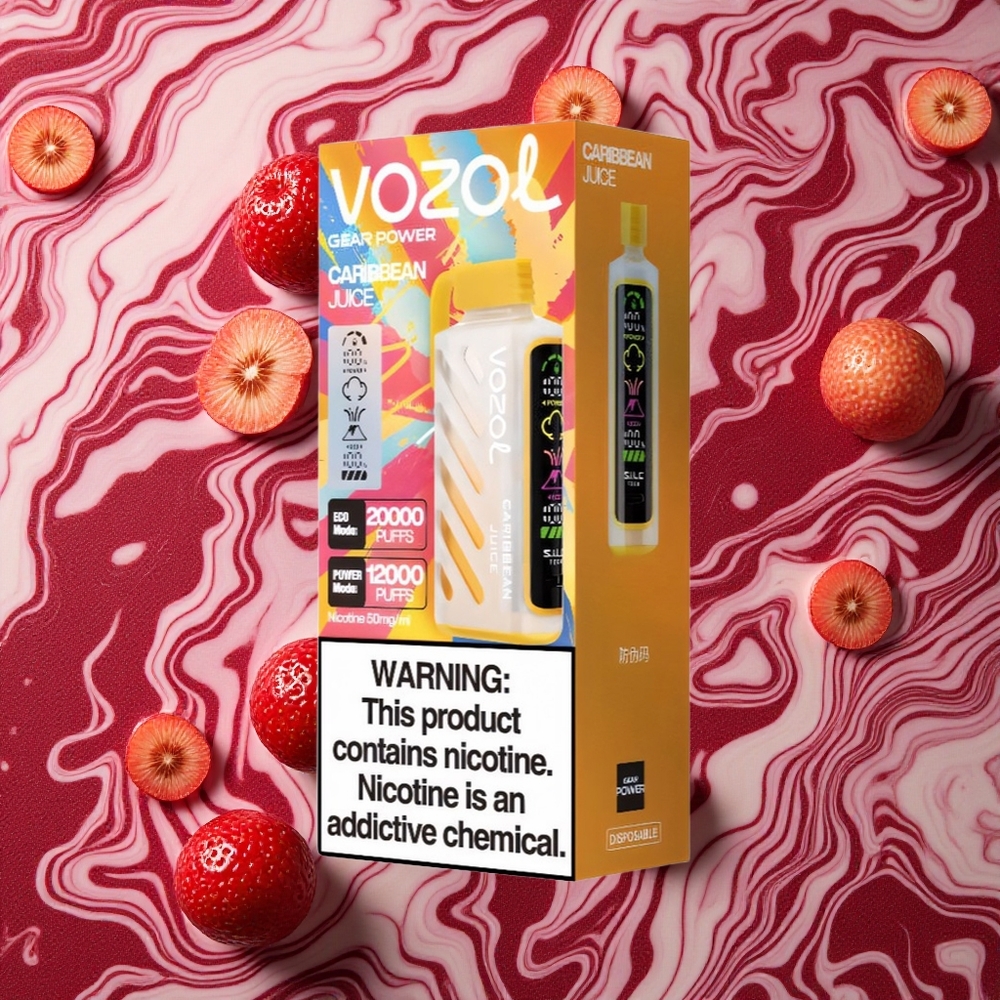 Karību sula VOZOL Gear Power 20000 Iekšpuses Vienreizlietojamais Vape ar 20mL iepriekš uzpildīta e-šķidruma tilpumu