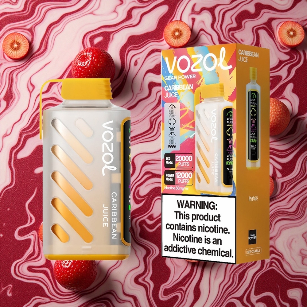 Karību sula VOZOL Gear Power 20000 Iekšpuses Vienreizlietojamais Vape ar 20mL iepriekš uzpildīta e-šķidruma tilpumu