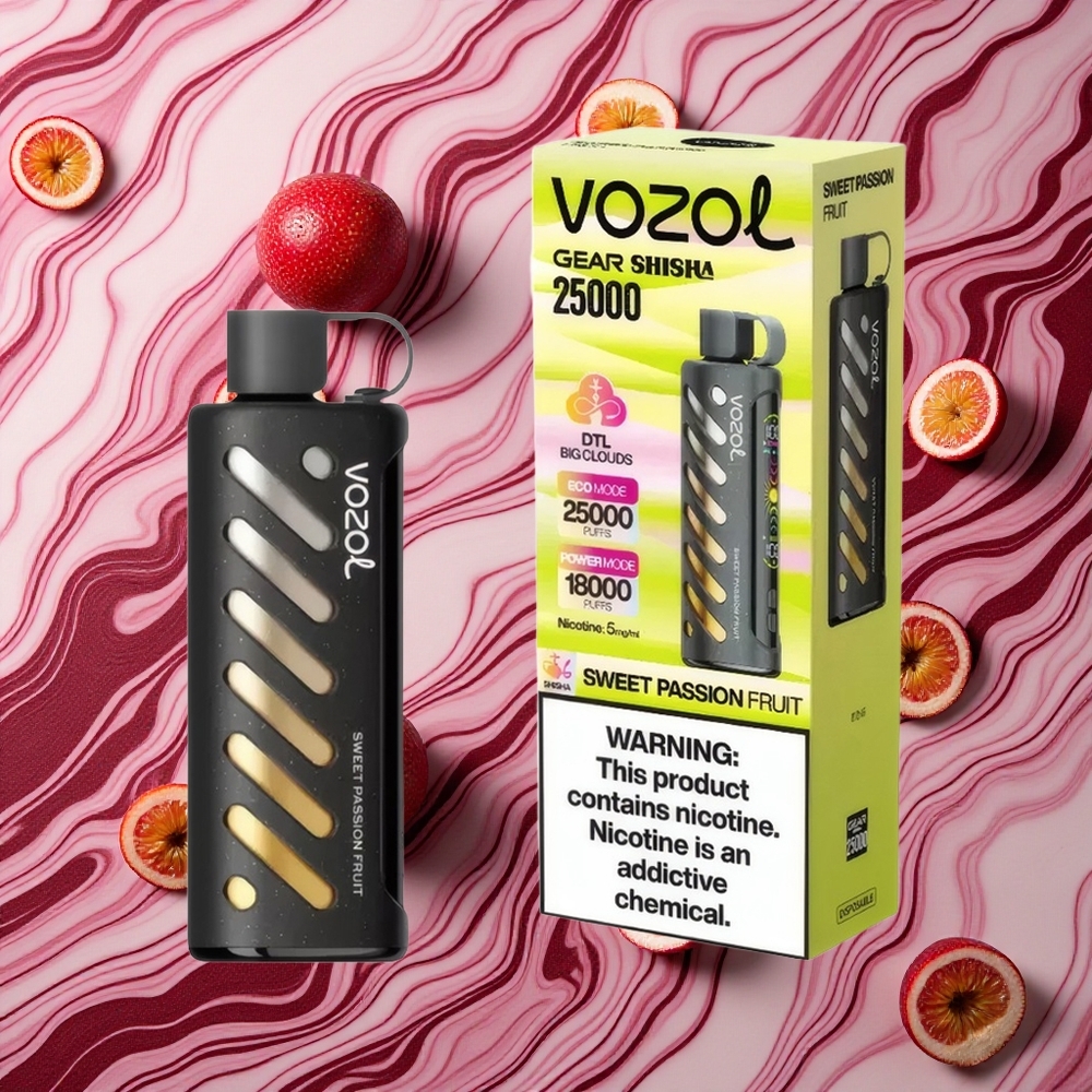 Salda Pašijas Auglis VOZOL Gear Shisha 25000 Iebildumi Vienreizlietojamais Vape, 5mg/ml Nikotīns, 1000mAh Akumulators