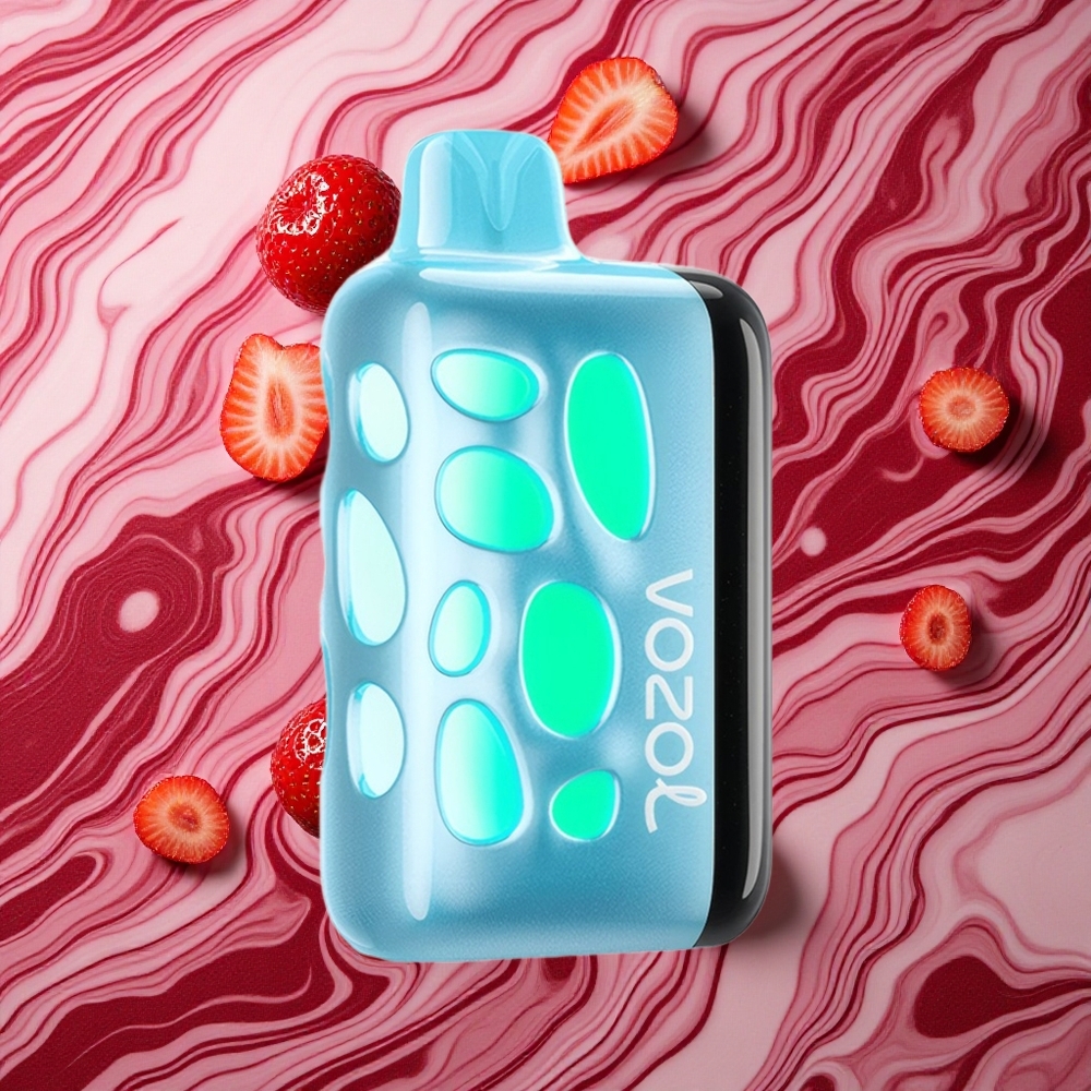 Ķiršu-Zemeņu VOZOL RAVE 40000 Izmēģināšanas Veips ar 270 grādiem Vibrējošo Glow Dizainu un 20/50mg/ml Nikotīna