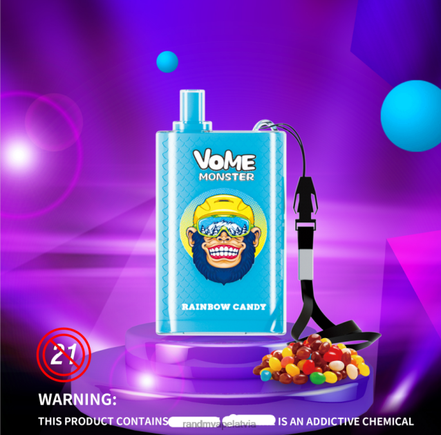 RandM Vome Monster 10000 gaisa plūsmas kontroles vape pod ierīce 1gab - Tornado Vape Shop sajauktas ogas V4NHV278