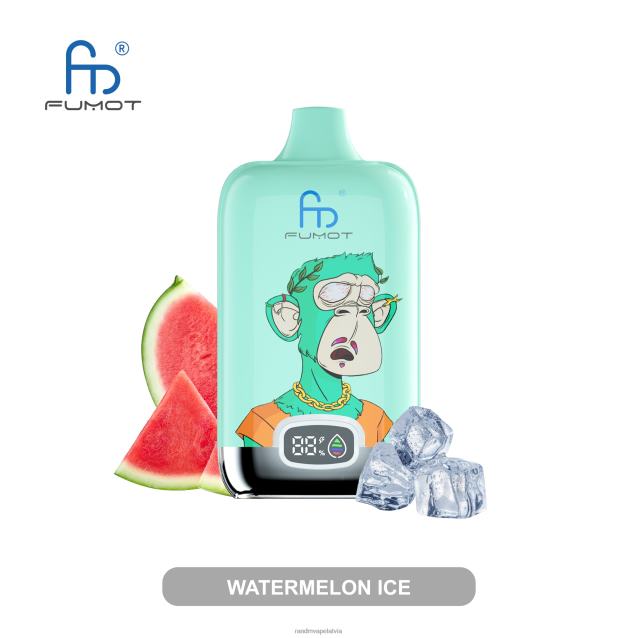 Fumot Original RandM Digital Box 12000 akumulatora un šķidruma displeja vape ierīce - Best RandM Vape Flavours ledus pop V4NHV10