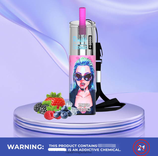 RandM Tornado 10000 plus gaisa plūsmas kontroles vape ierīce 1gab - RandM Vape Riga forša piparmētra V4NHV72