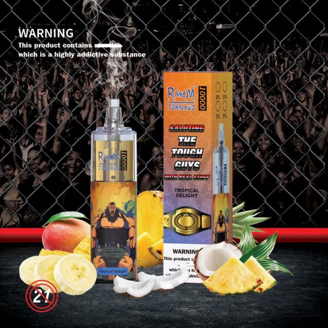 RandM Tornado 10000 gaisa plūsmas kontroles vape ierīce 1gab - Best RandM Vape Flavours melleņu skāba aveņu V4NHV120