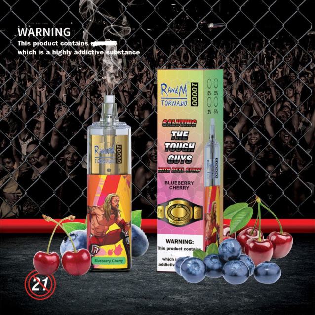 RandM Tornado 10000 gaisa plūsmas kontroles vape ierīce 1gab - Best RandM Vape Flavours melleņu skāba aveņu V4NHV120