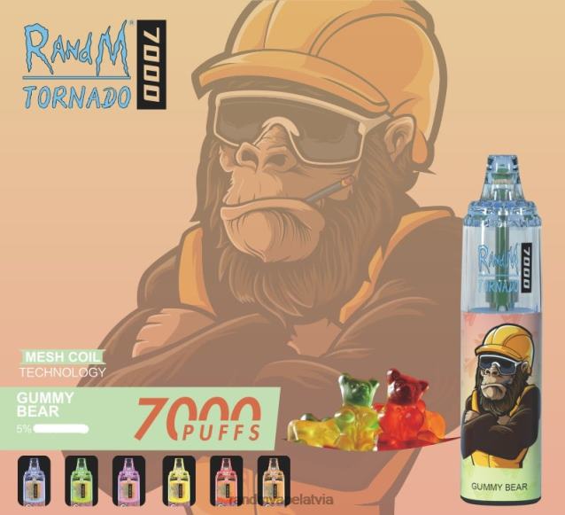 RandM Tornado 7000 gaisa plūsmas kontroles vape ierīce 1gab - RandM Tornado Online Shop forša piparmētra V4NHV164