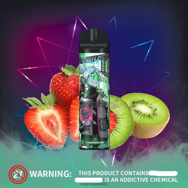 RandM Tornado 8000 gaisa plūsmas kontroles vape ierīce 1gab - Best RandM Vape Flavours zemeņu kivi V4NHV250
