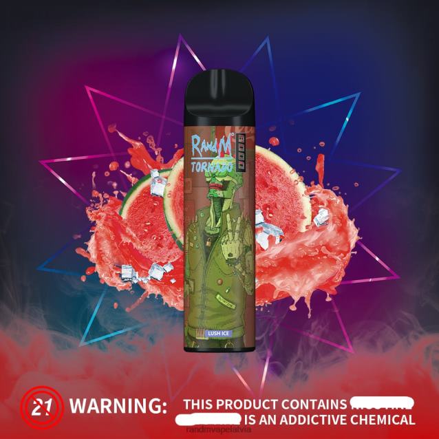 RandM Tornado 8000 gaisa plūsmas kontroles vape ierīce 1gab - RandM Vape Factory sulīgs ledus V4NHV236
