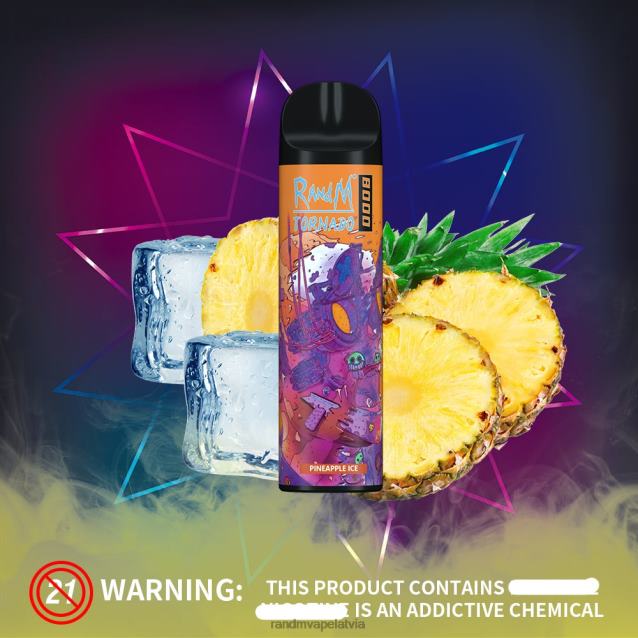 RandM Tornado 8000 gaisa plūsmas kontroles vape ierīce 1gab - RandM Vape Store ķiršu ličī V4NHV253