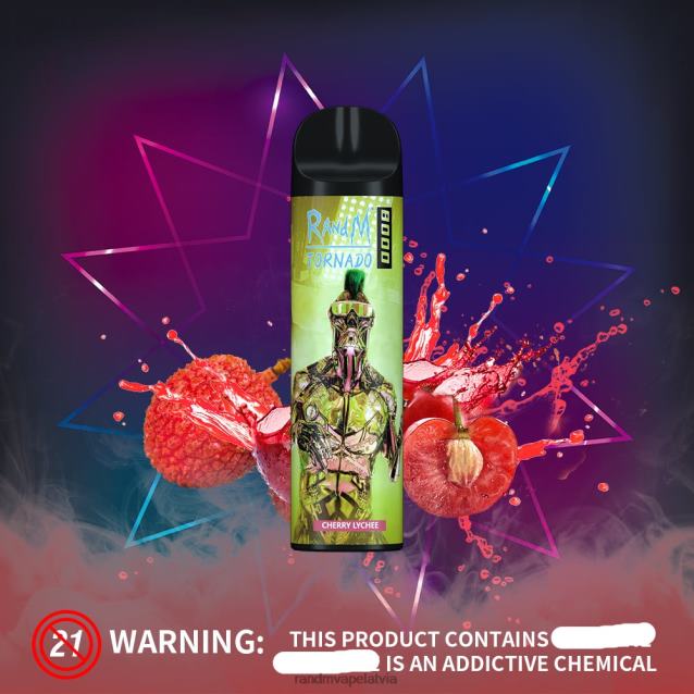 RandM Tornado 8000 gaisa plūsmas kontroles vape ierīce 1gab - Tornado Vape Shop melleņu ledus V4NHV248